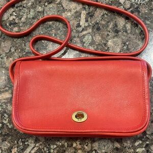 Vintage red Coach crossbody purse
